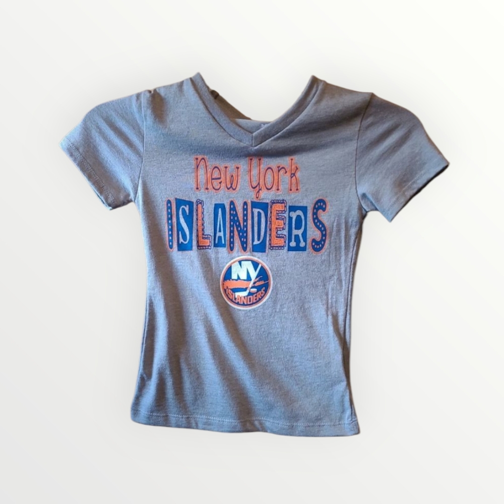 NHL Gray New York Islanders Short Sleeve Tee